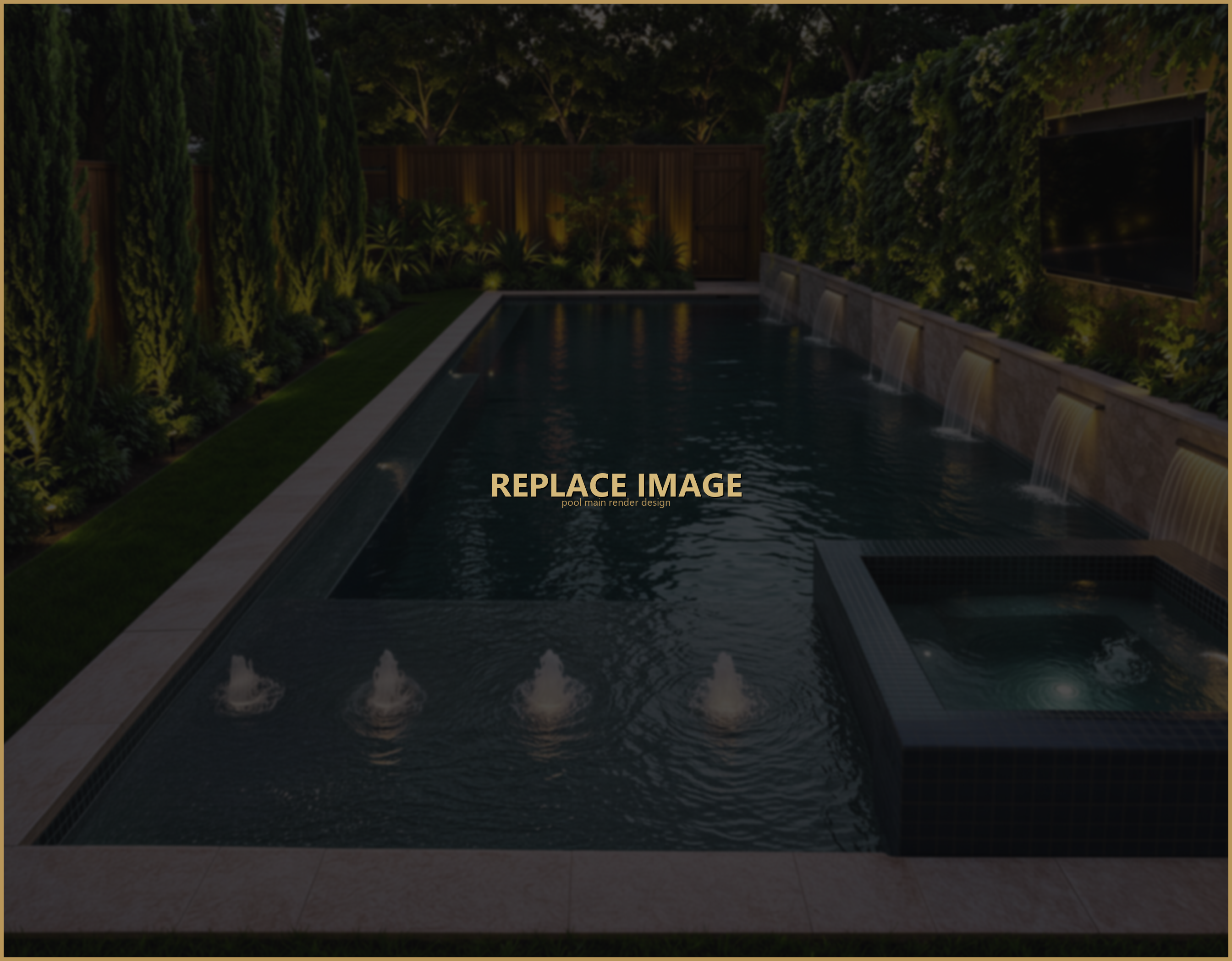 Pool Night Rendering